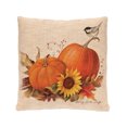 thumbnail image 3 of Fall Pillow Cover 18x18 Inch Set of 1 Vintage Farmhouse Pumpkin Sunflower Bird Throw Pillow Case, Autumn Thanksgiving Grateful Decoration for Home Decor Cushion Cover, 3 of 7