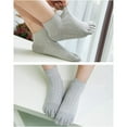 thumbnail image 3 of LOFIR Women's Toe Socks Mesh Breathable Five Finger Cotton Ankle Sock with Toes for Running Athletic, 5 Pairs, 3 of 4