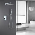 thumbnail image 2 of Trustmade Wall Mounted Square Rainfall Pressure-Balanced Complteted Shower System with Rough-in Valve, 10 inches - 2W02, 2 of 18