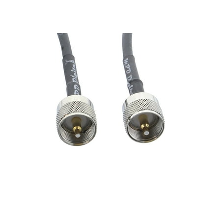 RG-58 Coaxial Cable Pigtail Jumper MILSPEC MIL-C-17 RF Coaxial Cable - PL-259 (UHF male) connectors -US Made- (6 (Best Speaker Jumper Cables)