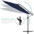 thumbnail image 4 of Best Choice Products 10ft Offset Hanging Outdoor Market Patio Umbrella w/ Easy Tilt Adjustment - Navy Blue, 4 of 7