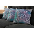 thumbnail image 2 of Ambesonne Ethnic Throw Pillow Cover 4 Pack, Mandala Eastern, 16", Lilac and Blue, 2 of 6
