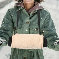 Minkissy Khaki Football Hand Warmer Pouch, Stylish Winter Hand Muff for Women, Soft Warm Gloves 12 x 4.5 x 2 Inches