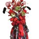 thumbnail image 5 of Adorno de árbol de Navidad, 16.5 x 13.8 pulgadas, adornos navideños hechos , adorno de lazo de Navidad color rojo negro, adornos navideños de granja Soledad Adorno de árbol de Navidad, 5 of 7