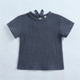 thumbnail image 3 of Hienoo Infant Boys Cotton Linen Solid Short Sleeve T-Shirt & Shorts Outfit Set, 2-Piece, 3 of 8