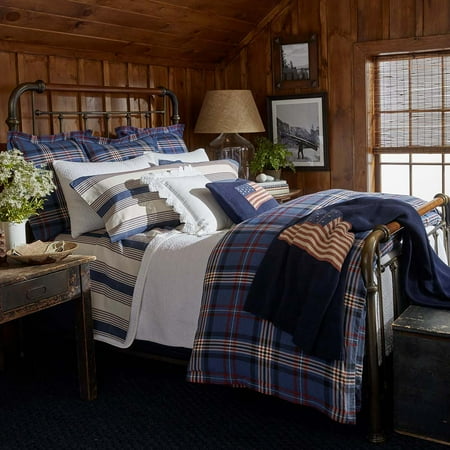 Ralph Lauren Saranac Peak Bentwood King Duvet Cover Blue And Red