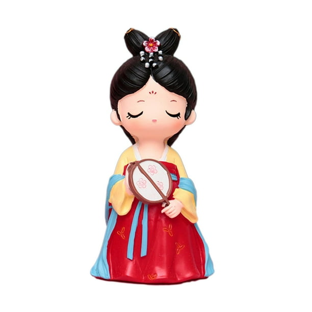 Munecas Chinas Antiguas Figuritas Coleccionables Artesania Regalo Para Ninas Con Ventilador Sunnimix muneca china Walmart en linea