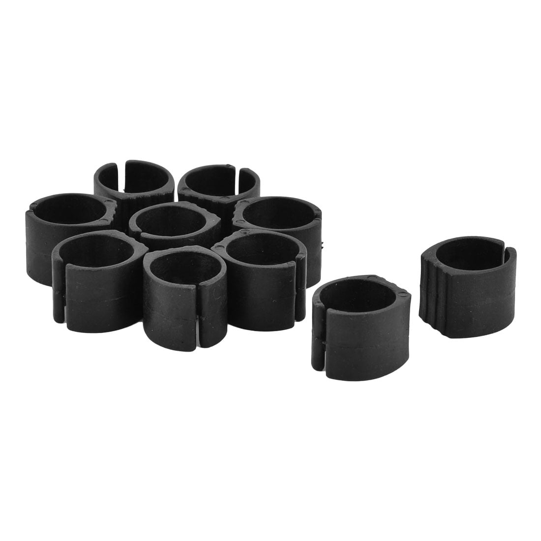 Unique Bargains 10 Pcs Antislip PE Round 21.7mm Dia Chair Foot Cover Table Furniture Leg Protector Black