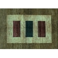 thumbnail image 1 of Ahgly Company Indoor Rectangle Abstract Light Blue Modern Area Rugs, 2' x 5', 1 of 4