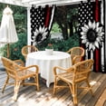 thumbnail image 4 of Outdoor Curtains for Patio Waterproof, Vintage American Flag Outdoor Privacy Panels Grommet, Black Red Striped Sunflower Blackout Outside Curtains for Porch/Cabana/Pergola/Gazebo 54"x84", 1 Panel, 4 of 8