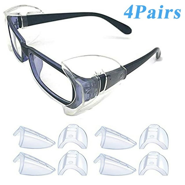 ddioayh 4 Paires de Lunettes Latérales pour Lunettes à Enfiler Protection Universelle