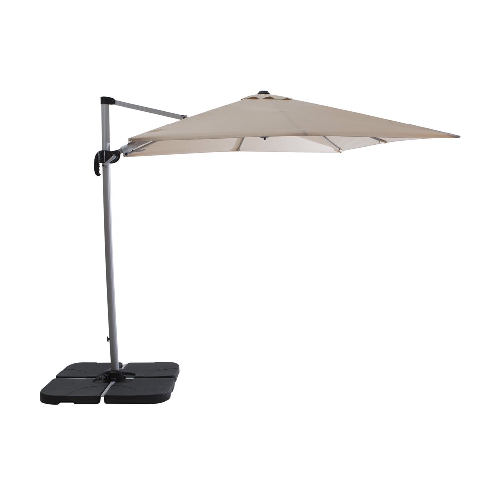 8 Ft Square Heavy Duty Cantilever Patio Umbrella, Beige