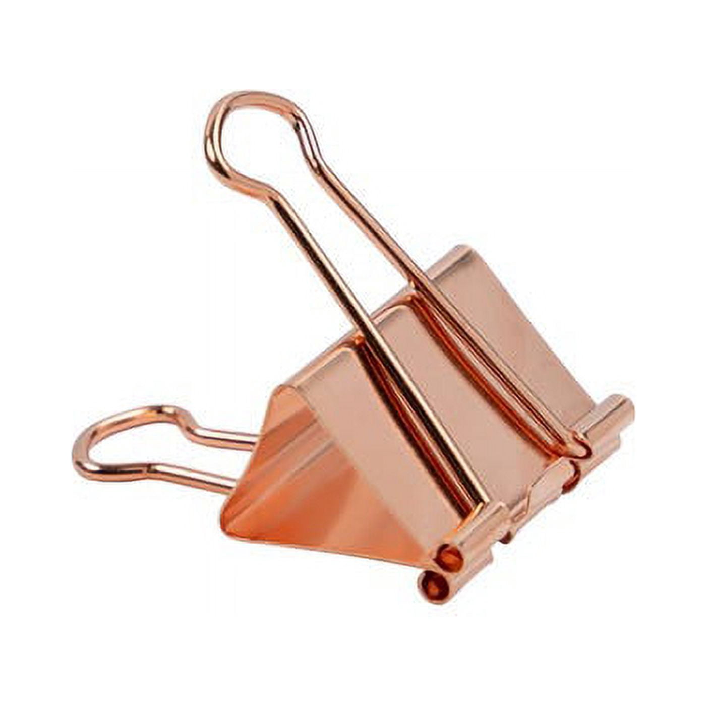 JAM Paper Colorful Binder Clips, Large, 1 1/2 inch (41 mm), Rose Gold, 12/Pack