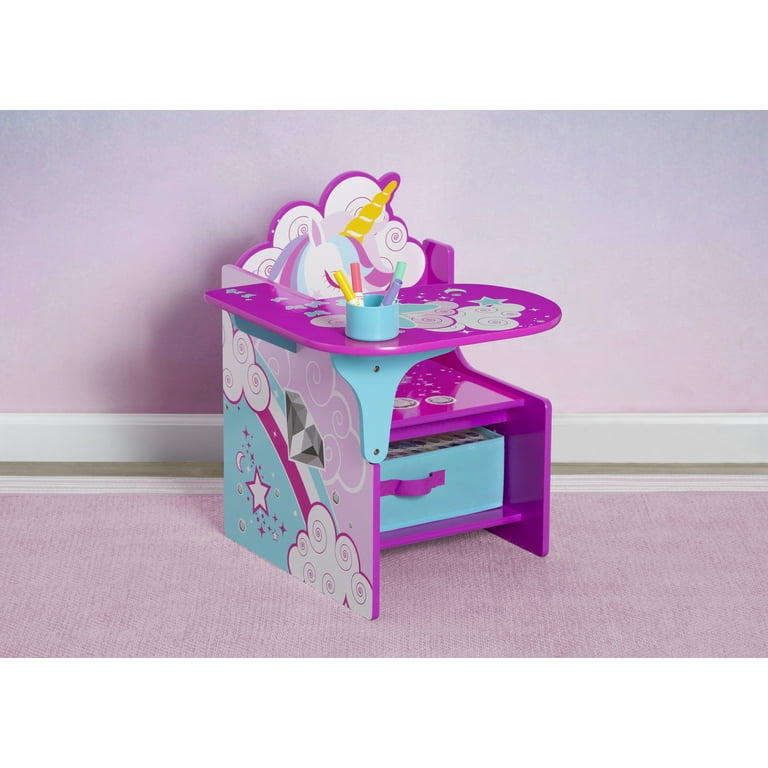 Delta Children's Unicorn Chair Desk with Storage Bin, Toddler