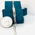 thumbnail image 4 of 925 Sterling Silver Baby ID Bracelet Figaro Kids Gifts Boys Girls 6.25" 4g Pulsera De Bebe, 4 of 5