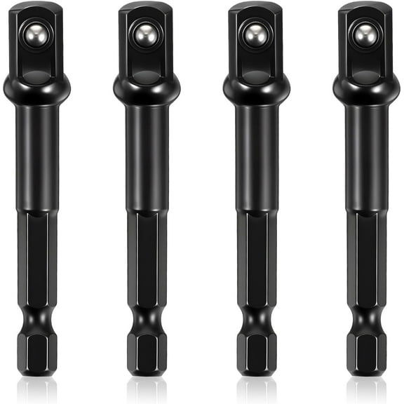 3/8 Impact Adapter, 4 Pack 3/8 Socket Adapter for Impact Driver Compatible with Power Tools Manual Wrenches Extension Socket Driver Bits