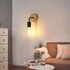 thumbnail image 3 of Paquete de 2 luces de pared industriales para interiores, apliques de pared de madera, lámpara de pared de metal, decoración de pared retro, para sala de estar, dormitorio (bombillas no incluidas), 3 of 5