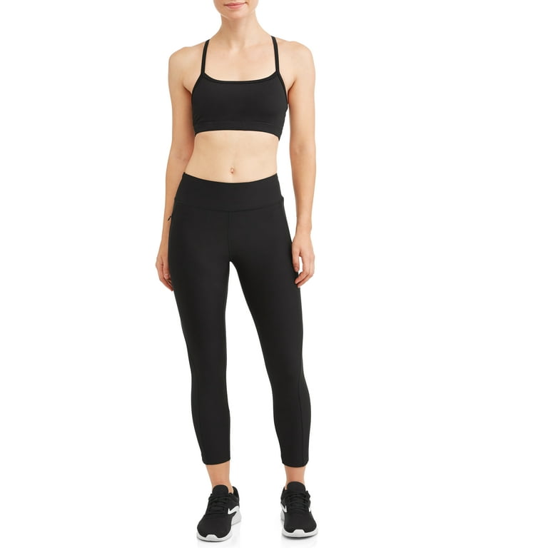 Nike Dri-Fit black cropped athletic mesh insert reflective capri