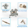 thumbnail image 5 of 10PCS Wire Electrical Conector Terminal Connector Screw Cable Din Rail Terminal Blocks Strip Power Distribution Block Terminator, 5 of 6