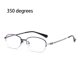 thumbnail image 3 of Jumpingount Gafas de lectura Gafas de dioptrías Gafas de lectura de moda claras Gafas ligeras de negocios 350 dioptrías Type2 NO2, 3 of 6