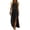 Black, variant on Women's Halter Backless Maxi Dress - Sleeveless High Side Slit Flowy Long Dress, Boho Beach Party Casual Summer Gown Yellow M