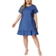 thumbnail image 1 of Vestido de mujer Agnes Orinda Chambray Casual Azul Marino 4XL, 1 of 6