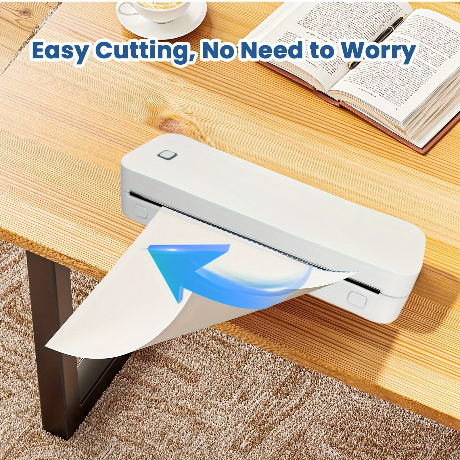 A4 Quick-Dry Thermal Paper for Portable Printer, Thicker Brighter And The Font Is Clearer to Make The Printing Quality Better, 3/6 Rolls, Multipurpose Thermal Paper for Thermal Printer