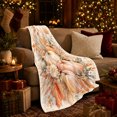 thumbnail image 3 of Rustic Watercolor Pumpkin Autumn Leaf Still Life, Cozy Friendship Quote Scene, Warm Flannel Blanket for Living Room and Reading Nook, Art Lovers Thanksgiving Gift, Artistic Home Decor, 3 of 7