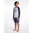 thumbnail image 4 of Reebok Boys Long Sleeve Rashguard with UPF 50+ Protection, Sizes 4-18, 4 of 5