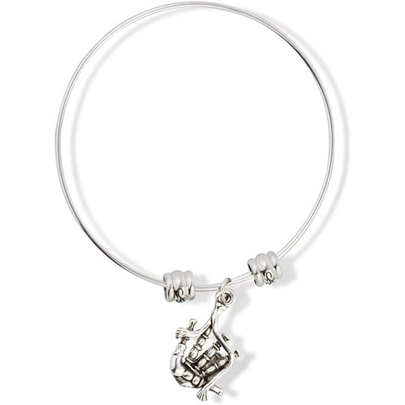 Bag Pipes Scottish Musical Instrument Fancy Charm Bangle