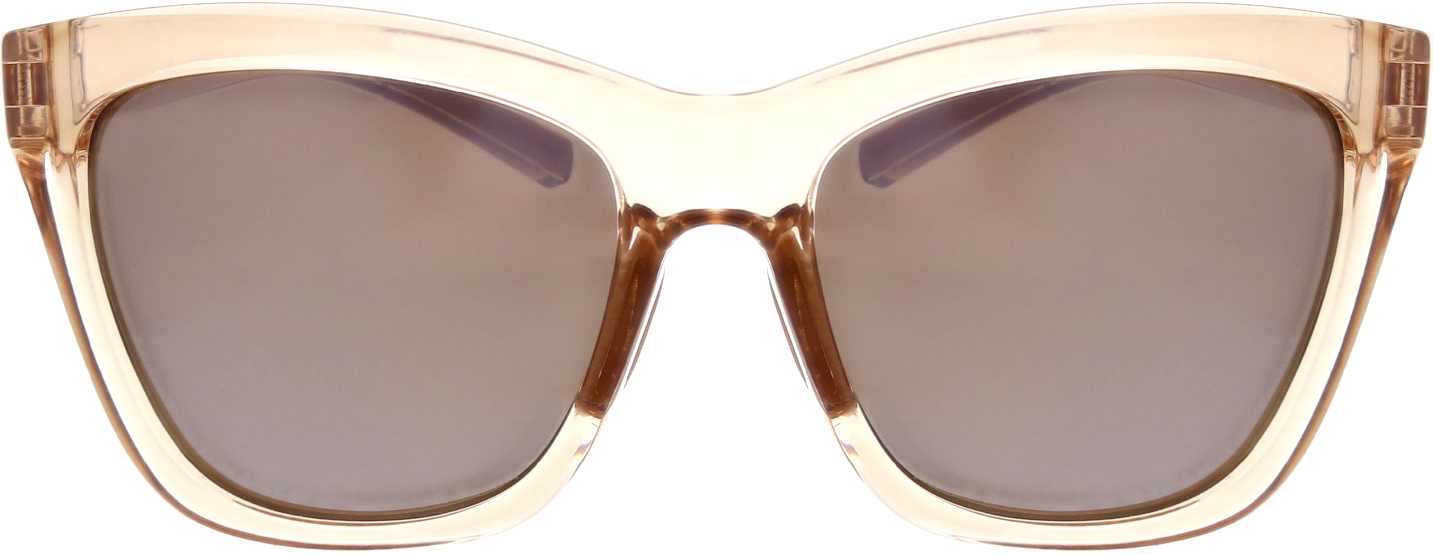 HURLEY BOARDWALK - HSL3000PS_290, SQUARE SUNGLASS, CRYSTAL SAND FRAME & SOLID BROWN W/ LIGHT SILVER FLASH POLARIZED LENS + AR COATING
