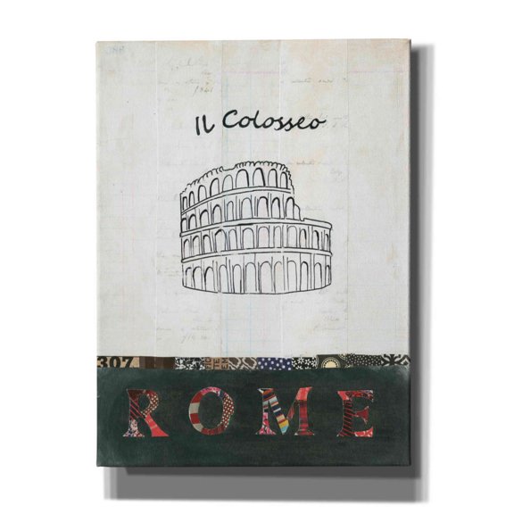 Epic Graffiti 'Il Colosseo' by Courtney Prahl, Canvas Wall Art, 40"x54"