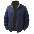 thumbnail image 3 of PNTUTB Jacket for Men Full Zip Stand Collar Long Sleeve Coat Solid Color Casual Comfort Fall Winter Windproof Outwear with Zipper Pocket, 3 of 7