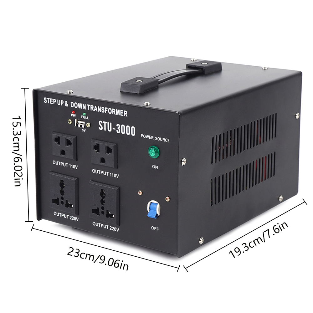 Wuzstar 3000W Voltage Converter Transformer Step Up&Down 110V to 220V/220V to 110V Converter Tool