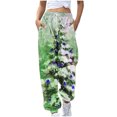 thumbnail image 2 of WXLWZYWL Women Merry Christmas Sweatpants Drawstring Jogger Snowflake Fun Print Elastic Waist Casual Trousers Warm Comfy Pants with Pockets, 2 of 5