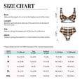 thumbnail image 4 of Kdxio Orange Plaid Print Women's 2 Piece High Waisted Wrap Spaghetti Strap Summer Swimsuit Bikini Set-X-Large, 4 of 7