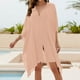thumbnail image 2 of Conjunto de Bikini de Mujer Estilo de Camisa Suelta Cardigan Blusa de Humo Cubierta, Estampado de Poliéster para la Piscina de Playa Y Vacaciones de Verano, 2 of 9