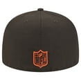 thumbnail image 4 of Men's New Era Brown Cleveland Browns  Main 59FIFTY Fitted Hat, 4 of 6