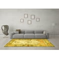 thumbnail image 3 of Ahgly Company Machine Washable Indoor Rectangle Animal Yellow Traditional Area Rugs, 2' x 4', 3 of 4