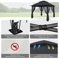 thumbnail image 6 of GAZEBETER 11' x 11' Pop up Gazebo with 4 Sidewalls Mosquito Netting-Waterproof and UV Resistant for Patios,Weddings,Black, 6 of 9