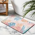thumbnail image 4 of Non-Slip & Washable Pink Boho Bath Mat - Aesthetic 20x32 inch Bathroom Rugs with Abstract Plant Art Design!, 4 of 5