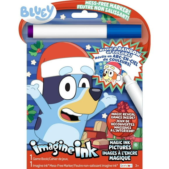 Bluey 10-page Imagine Ink Magic Pictures Coloring Book with Mess Free Marker