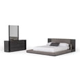 thumbnail image 3 of Modrest Jagger 102x96" Modern Polyester Fabric Eastern King Bed in Gray, 3 of 7