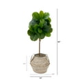thumbnail image 2 of Nearly Natural 3.5ft. Artificial Fiddle Leaf Fig Tree with Handmade Cotton & Jute Basket with Tassels DIY KIT, Green, 2 of 3