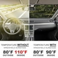thumbnail image 4 of Front Windshield Sunshade Accordion Folding Style Auto Shade for Car Truck SUV Van Blocks UV Rays Sun Visor Protector Easy Setup Keeps Your Vehicle Cool - 55 x 30 inches, 4 of 8