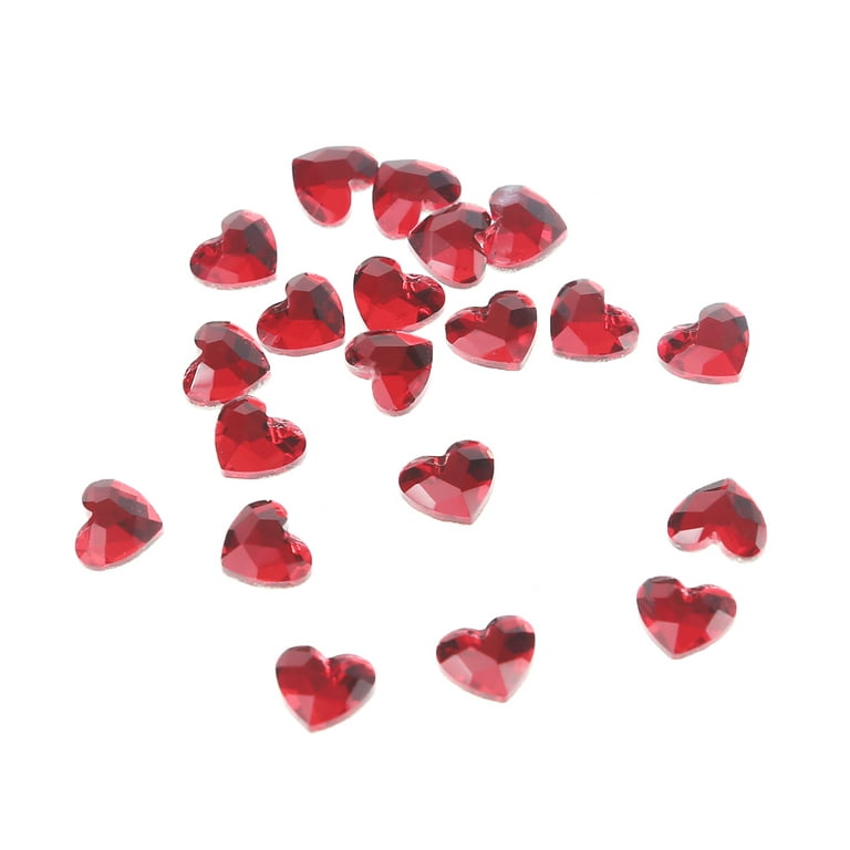 GENEMA Heart Crystal Gems Flat Back Heart Rhinestones for DIY  Crafts,Clothes,Shoe Decor 