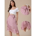 thumbnail image 2 of DARING DIVA Women's Hem Beach Ruffle Skirts Medium Pink, 2 of 6