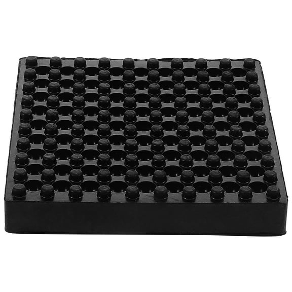 Black Rubber Fitness Mat for Home Use with Cushion Block Treadmill Protector 72x30 Inches