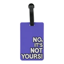 Unique Bargains 1 Pc Letter Pattern Luggage Tag for Travelling Purple
