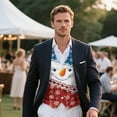 thumbnail image 3 of Yuyamidu Cute Snowman Mens Suit Vest Business Formal Dress Vests for Men Size 3XL Christmas Casual Wedding Tuxedo Party Waistcoat, 3 of 7